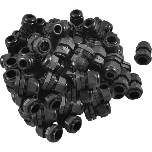 Cheapest 50 x Black Plastic Waterproof Connector PG11 5-10mm Diameter Cable Gland