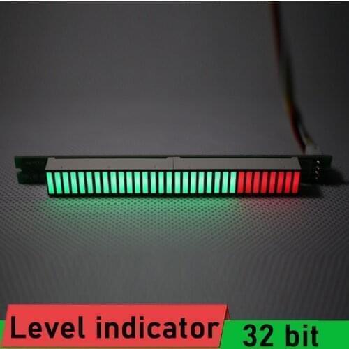 DC 12V 32 bit LED Level indicator power Amplifier Volume music Spectrum Display VU Meter AGC Mode Light Speed rhythm Analyzer