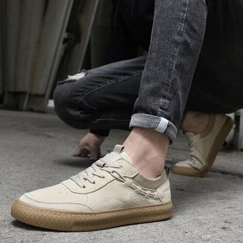 Men shoes business style mens lace-up shoes cow suede leather outdoor fashion shoes Men casual shoes Classic men leather shoes