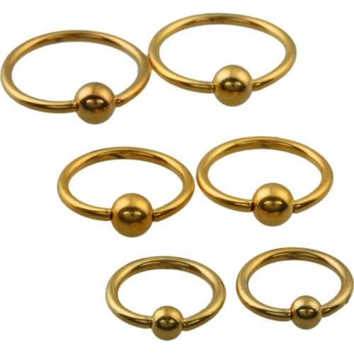 TUMBEELLUWA 1Lot (2Pc) Ball Closure Ring Captive Bead Rings CBR BCR Hoop Stainless Steel Earring Lip Piercing Tragus Gift