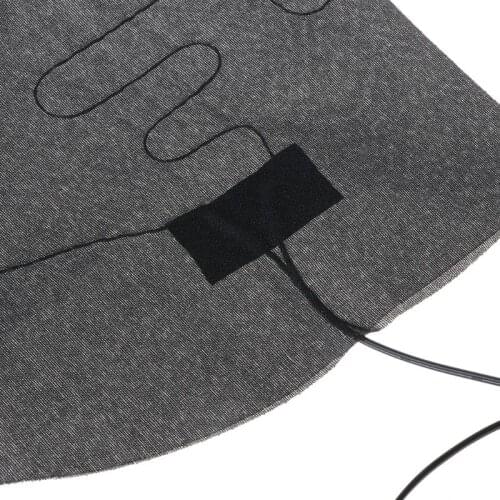 40GC 1 Pair USB Electric Heated Pads for DIY Five-Finger Gloves Lithium Battery 3 Speed Thermostat Switch Heating Sheet Winter