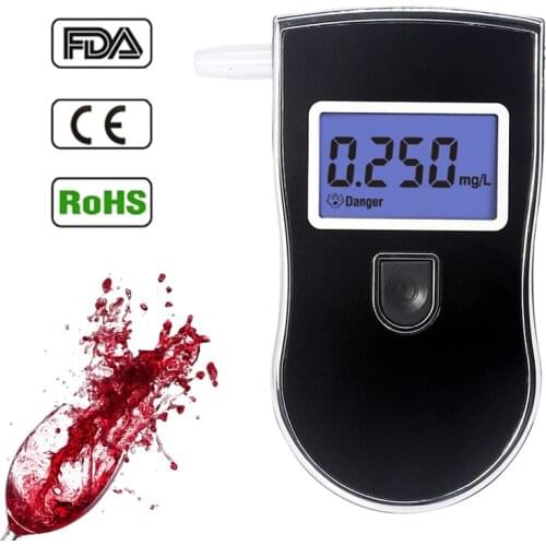 2019 Alcohol Tester Professional Digital breathalyzer alkoholtester Portable Breath Breathalyzer Detector AT-818