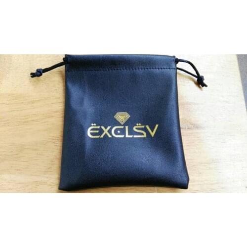 300pcs high quality pu leather drawstring bags jewelry bags 8*10cm gift pouch for jewelry storage with custom logo free shipping