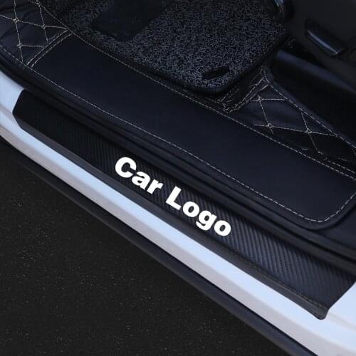 4pcs Car Door Threshold Sticker For Mitsubishi Lancer 10 9 Outlander Eclipse Pajero Sport Carbon Fiber Door Sill Accessories