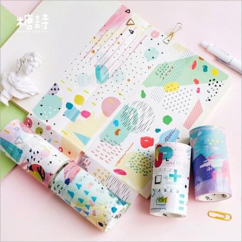 80mm Fresh Color world sweet candy Milk cream good vibes decoration washi Tape DIY planner Diary scrapbook masking tape Escolar