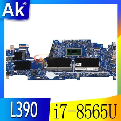 Akemy For Lenovo ThinkPad L390 Laptop Motherboard LKL-2 MB 18724-1M 448.0FC02.001M 448.0FC02.0011 CPU i7-8565U Tested testing