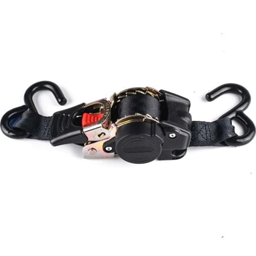 Motorcycle Auto Retractable Ratchet Tie Down Starp
