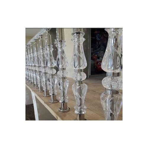 Freeshipping H850mm Acrylic Balustrade Baluster Pole Armrest Fence Rod Handrail Railing Post Pole Baluster for Stair or Door