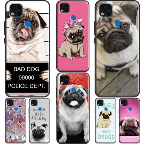 CUTE PUPPY PUG DOG MOPS For Redmi Note 9 8 Pro Case For Redmi Note 7 8T 9S Coque For Redmi 9 A 9C K30 Ultra