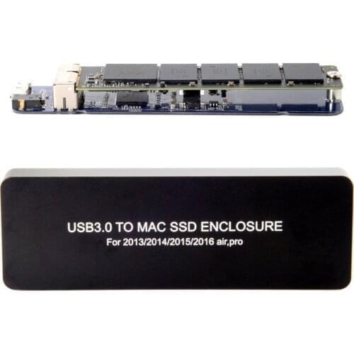 Jimier Mac book Air Pro 2013 2014 2015 2016 SSD Portable Case USB 3.0 to 16+12 Pin Mobile Box HDD Enclosure Screwdriver Power