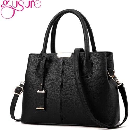 Gusure New Fashion Female Shoulder Bag Leather Handbags Luxury Crossbody Messenger Bags Top-handle Bags