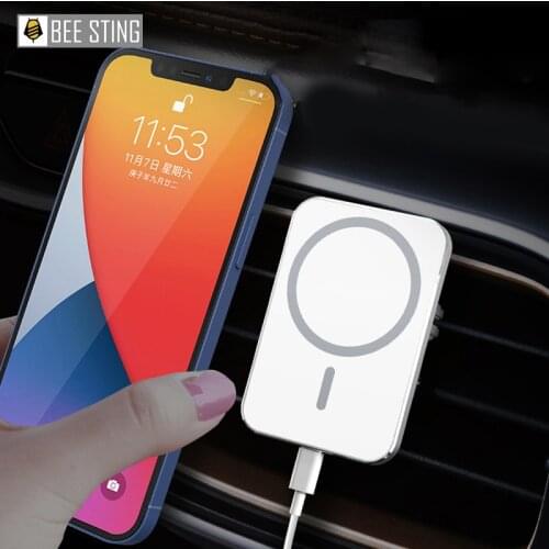 15W magnetic car mobile phone wireless charger can be adsorbed for iPhone 12 Pro Max mini Magsafe fast wireless charging stand