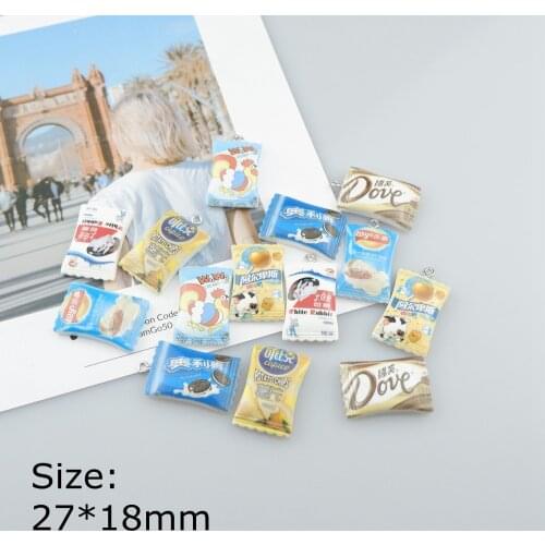 Cute Food Charms Resin Flat Back Cabochon Bracelets Necklace Earrings Making Accessories DIY Jewelry Pendants