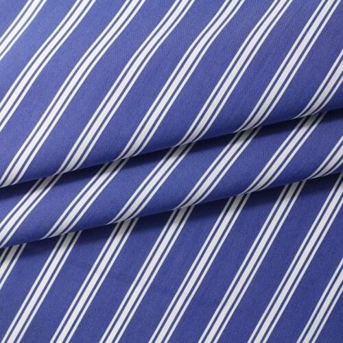 Men Shirt Fabric Stripe Stretchy Yarn Dyed Classic Shirt Casual Fashion Dress Skirt Fabric Lattice