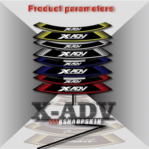 Motorcycle Front Rear Tires Stickers Reflective Waterproof Stripe Inner Wheel Decals Sticker Set For HONDA X-ADV xadv xadv750