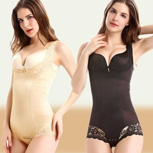 New Lace Bodysuits Corset Body Underwear Abdomen Slimming Body Underwear Ice Silk Shapewear Body Shaper