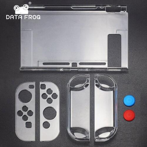 Data Frog Transparent Removable Protective Case For Nintendo Switch Back Cover For Nintendo Switch NS NX Hard Back Shell