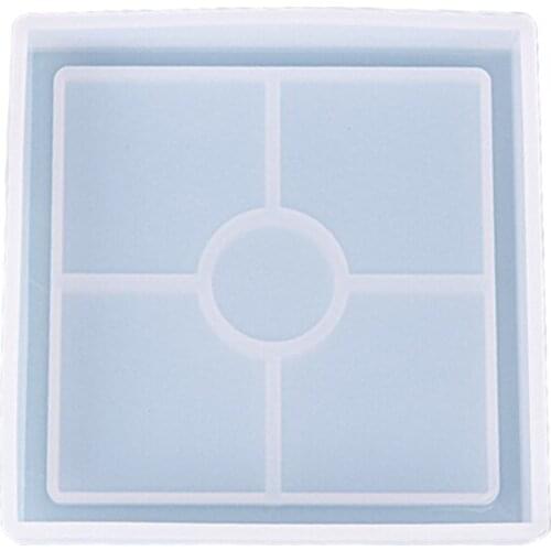 R58E Round/Heart/Plum Blossom Coaster Epoxy Molds Resin Casting Molds for Making Coasters DIY Resin Artwork