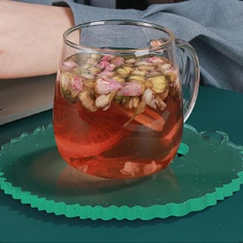 Silicone Jewelry Tray Epoxy Resin Casting Mold Glasses Girl Teapot Mat Tray Mold for Jewelry Making Home Decoration B03B