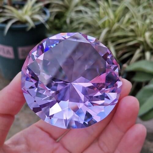 50/60/80/100mm Cut Faceted Crystal Diamond Paperweight Glass Ornaments Home Wedding Decoration Figurine Creative Valentine Gifts