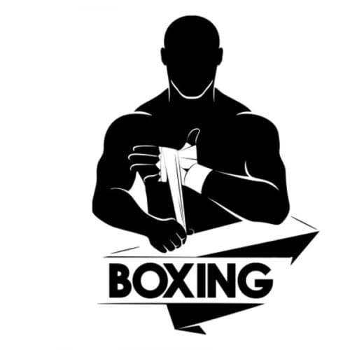 18x13cm Boxing Man Boy Art Car Stickers Car Window Glass Design Removable CL396