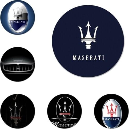Super car Maserati Icons Pins Badge Decoration Brooches Metal Badges For Clothes Backpack Decoration 58mm