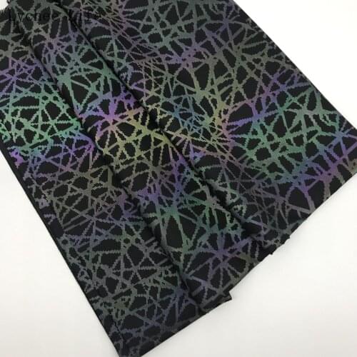 Lychee Life 45x150cm Reflective Cloth Fabric Luminous Night Light Bird Nest Fabric For Garment Diy Sewing Crafts