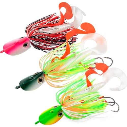 Thkfish Bass Fishing Jigs Colorful Skirt Swim Bait Bearded Buzzbait Fishing Lure Saltwater Fishing Tackle 40g 60g 80g
