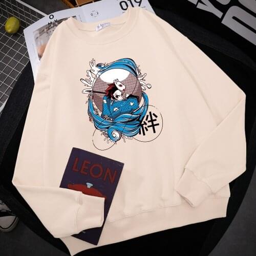 Slay All Demons Japan Anime Print Hoody Men Japan Comics Hip Hop Hoodies Loose Pullover Sweatshirt Autumn Fashion Fleece Hoody