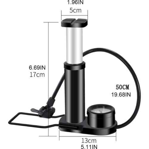 High Pressure 160 PSI-Bike Floor Pump - Presta Val-ve Bike Pump Automatically Switches to Schrader - Bicycle Pump