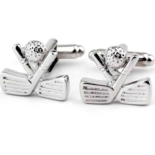Golf racket shape cufflinks cuff free shipping