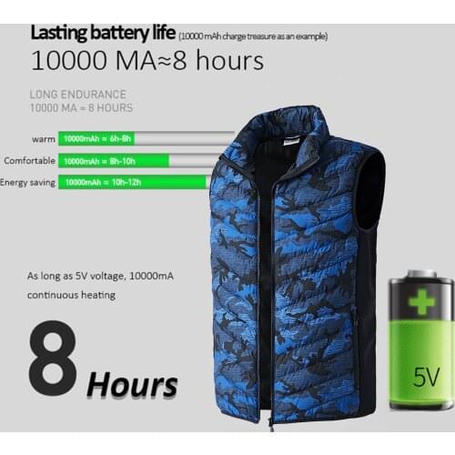 Electric USB Heated Vest Winter Warm Vest Men Women Heating Coat Jacket for Motorcycle Travelling Skiing Hiking Camping