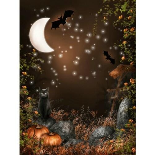 LIFE MAGIC BOX Moon Pumpkin 150x200cm Custom Photo Backdrops Backdrop Synonym Thanksgiving Photo Backdrops WSJ-016