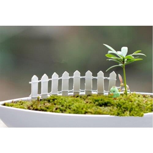 10pcs/lot Wood Fence Palisade Miniature Fairy Garden Home Decoration Mini Craft Micro Landscaping Decor DIY Accessories KS 010