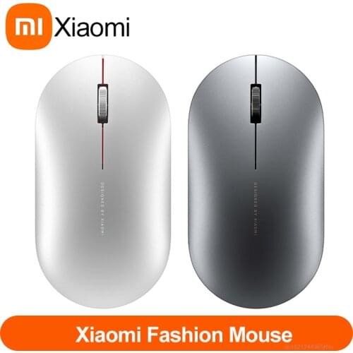 100% Original Xiaomi Fashion Mouse Genuine Mini Portable Wireless Gaming Mouse 2.4GHz Bluetooth Link 1000dpi Optical Mouse