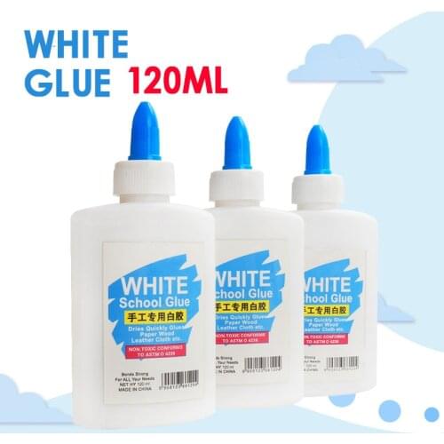 120ml White Glue Bakelite Latex Adhesive Kindergarten DIY Art Labor Office Stationery White Latex Water Can Be Washed By Hand