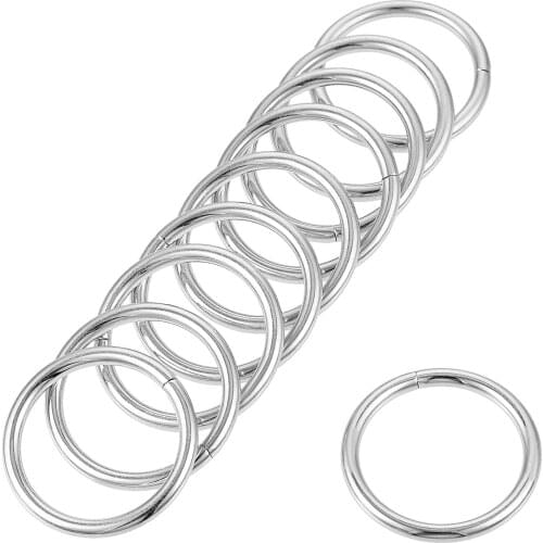 Uxcell 1"(25mm) O Rings Metal for Straps Bags Belts DIY Crafts Silver Tone 20 Pcs