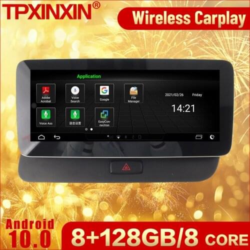 8+128G 2 Din Android Multimedia Receiver For Audi Q5 2009 2010 2011 2012 2013 2014 2015 2016 BT Navi Radio Video Audio Head Unit