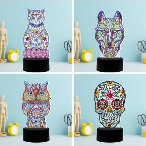 EverShine Diamond Painting Light Diamond Embroidery LED Lamp Colorful Seven Lights Handmade Hobby Gift Home Decor