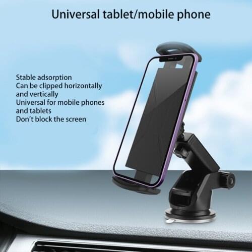 Tablet Holder Car Mount Dashboard Bracket Universal Suction Cup Rack Long Arm Tablet Stand 225°Rotating Adjustable T21A