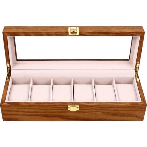 1Pc Wooden Watch Storage Box Eco-friendly Durable Practical Watch Case Watch Box Watch Display Box for Store Home Shopping Mall