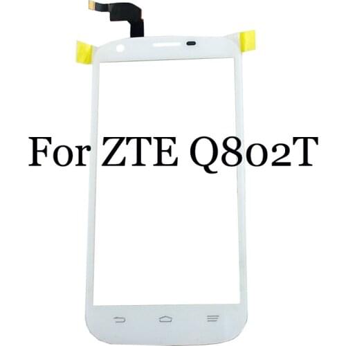 For ZTE Q802T Touch Screen panel Digitizer Sensor For ZTE Q 802T Touch Stouch panel glass with fingerprint flex cable For Q802 T