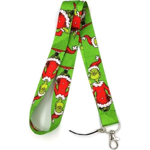 Dr seuss Christmas cat Neck Strap Lanyard keychain Mobile Phone Strap ID Badge Holder Rope Key Chain Keyrings Accessory Gifts