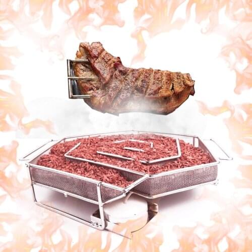 Wood Powder Smoke Generator BBQ Accessories Red Cedar-Wood Chip Grilling Tools Smoked Salmon Bacon