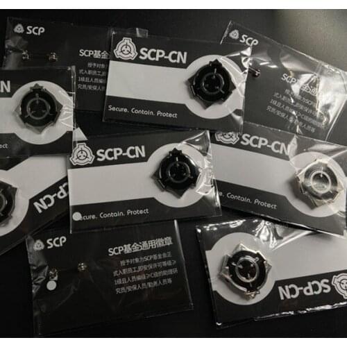 Game SCP Special Containment Procedures Foundation metal Badge Brooch Pin Cosplay Badges Prop Xmas Gift Costume