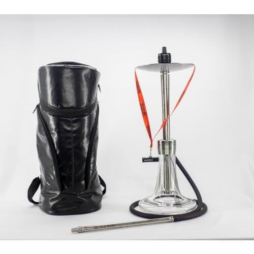 Hookah Stainless Steel Hookah - Shisha with Leather Bag Portable Hookah Cachimbas Nargile Chicha Water Pipe Travel Best Shisha