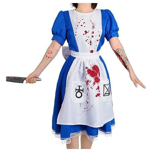 Alices Adventures in Wonderland Maid Costume Anime Cosplay Costume