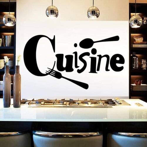 Kitchen Fork Spoon Knife Cup Wall Sticker Removable Decal Mural Home Decoration