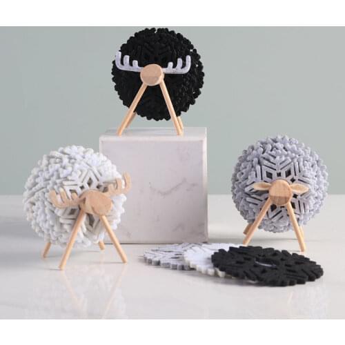 Kitchen Accessories Sheep Coaster Placemat Table Mat Bowl Insulation Mat Office Desk Home Decoration Round Shape Ornaments