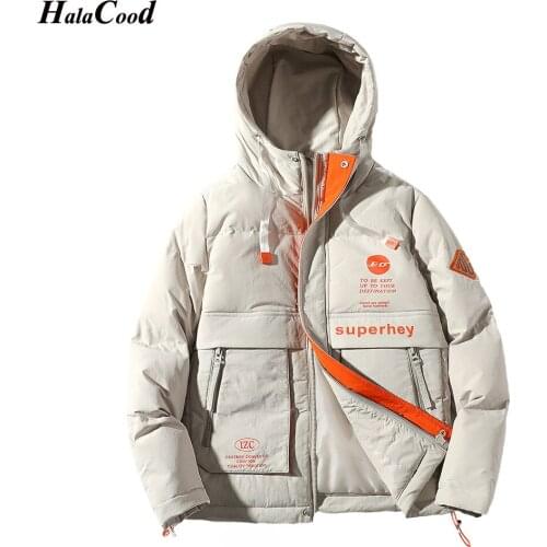 HALACOOD Brand Male Fashion Winter Jacket Men Padded Parka Man Winter Coat Big Pockets Medium Thick Parkas Snowjacket Plus Size